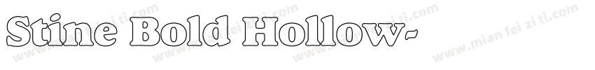 Stine Bold Hollow字体转换
